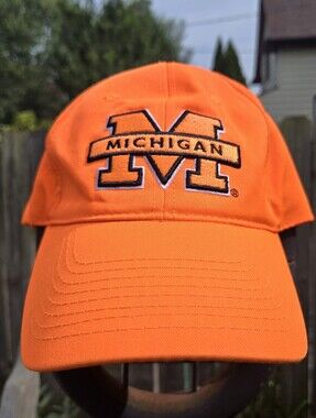 Orange Michigan Adjustable Baseball Cap